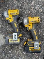 Lot of 2 DeWalt Cordless Impact Driver w/Chargers