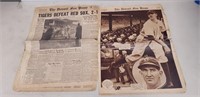 Sept. 1934 Detroit Free Press "Tigers Defeat Red