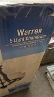 WARREN 5 LIGHT CHANDELIER