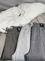 New Lot of White Sweatshirts/Gray Sweatpants - M
