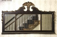 Antique Eagle Crested Mantel Mirror