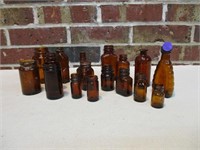 17 Lot of Brown Bottles