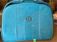 Retro blue suitcase