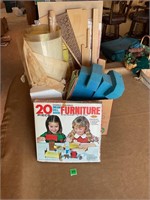 Vintage Doll House furniture and more