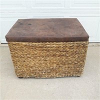 Rattan Storage Ottoman