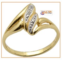 10k EGP Gold with Small Diamond Ring SZ 8