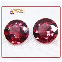 Pair of Matched Blood Red Ruby 4mm