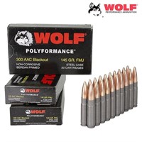 100 Rounds 300 Blackout Ammo 145 Grain FMJ