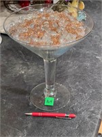 Large martini glass or centerpiece