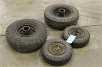 (4) Tires, 4.10/3.50-6, 5.70/5.00-8, Unknown