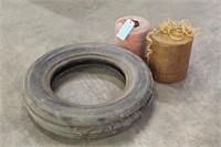 Tractor Tire 5.50-16 6-Ply & (2) Rolls of Baler