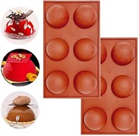 2 Piece Silicone Sphere Molds