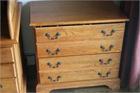 WOOD LATERAL FILE CABINET