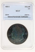1880-S $ NNC MS-67 500 MORGANS SELL 5-1/2 MON-TUE
