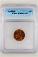 1946-S Lincoln Cent ICG MS-66+ Red