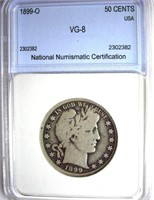 1899-O Barber Half Dollar NNC VG-8