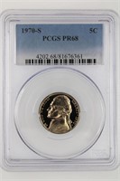 1970-S Jefferson Nickel PCGS PR-68