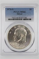 1976-S Ike Dollar PCGS MS-66 Silver