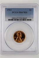 1964 Lincoln Cent PCGS PR-67 Red