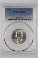 1954 Washington Quarter PCGS MS-66