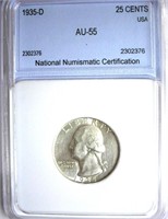 1935-D Washington Quarter NNC AU-55