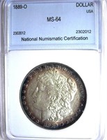 1889-O Morgan S$1 NNC MS64 NICE TONING! Guide $850