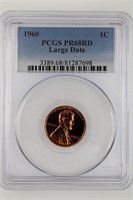 1960 Lincoln Cent PCGS PR-68 Red