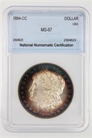 1884-CC S$1 NNC MS67 AMAZING TONE!! Guide $4250