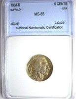 1938-D Buffalo Nickel NNC MS-65