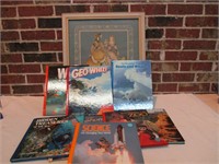 Framed Picture, Educational Book Lot