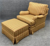 Thomasville Swivel Club Chair & Ottoman