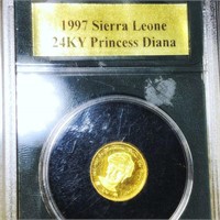 1997 Princess Diana $20 Gold Coin GEM PROOF