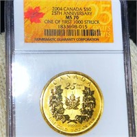 2004 Canadian Gold 450 Coin NGC - MS70