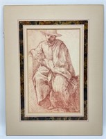 Del Sarto Italian Man with Hat Art Print