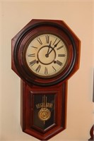 Ansonia Regulator Wall Clock with Large A on Door