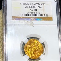 1365-68 Italian Gold Ducat NGC - AU58