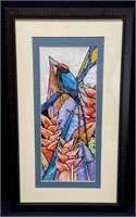 Colorful Bird Original Art Signed Tanya Gongora