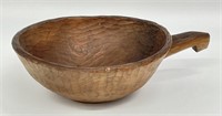 Hand Carved Wooden Scoop/Bowl w/Handle