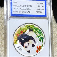 2007 Chinese Silver Panda ICS - PR70 COLORIZED