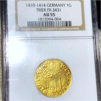 1410-1414 Germany Gold Gulden NGC - AU55