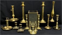 15PC Brass Candlestick Grouping