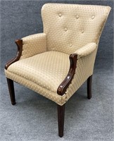 Vintage Button Tufted Upholstered Chair