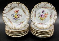 Dresden Hand Painted Miniature Porcelain Dishes