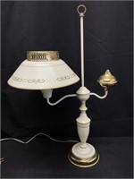 White Metal Tole Lamp