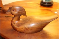 Natural Finish Wood Duck by W L Gable
