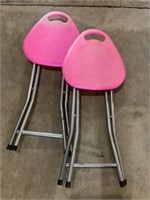 Two Pink Stools