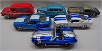 (6) 1:24 Diecast Jada Model Cars