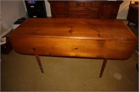 Pine Drop Leaf Table 60" long X 23" wide (with