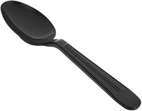 Amazon Basics Plastic Spoons, Black, 500-Pack