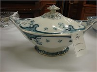 Blue and white Adams style tureen in cornflower